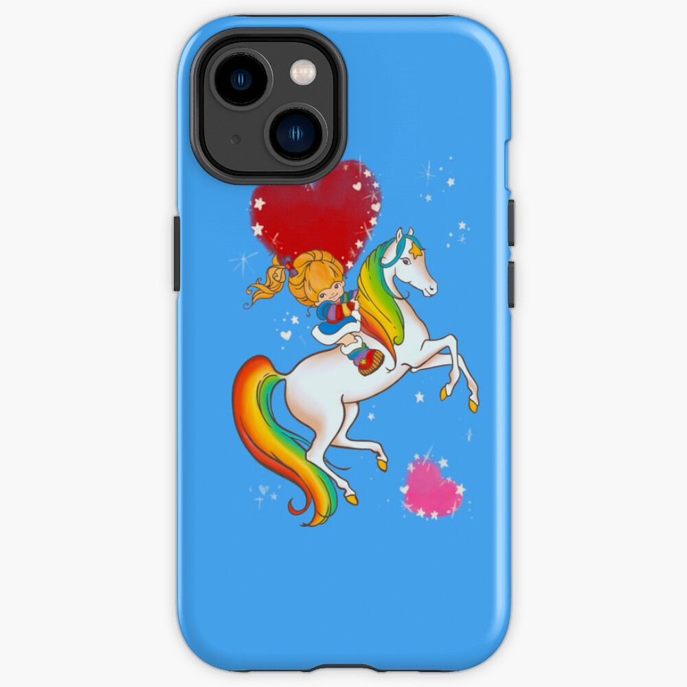 Rainbow Horse And Girl Valentine With Heart Iphone Case