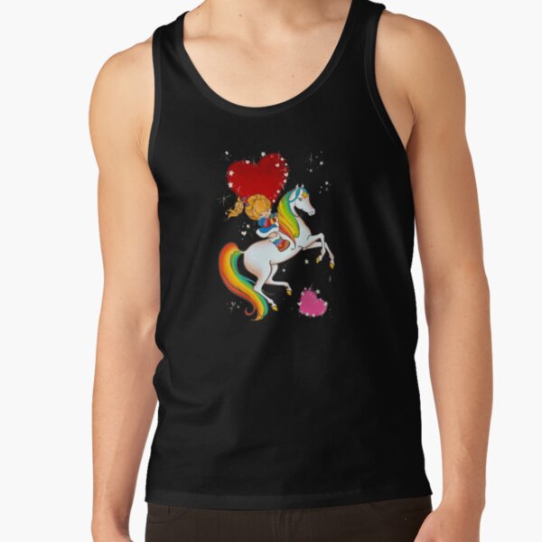 Rainbow Horse And Girl Valentine Tank Top - Image 2