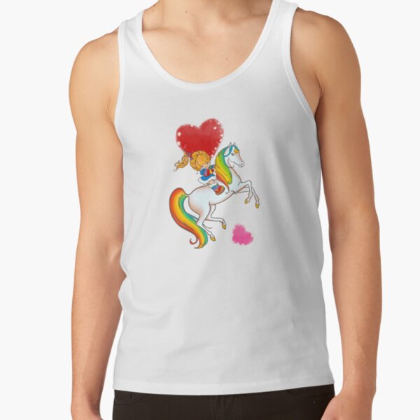 Rainbow Horse And Girl Valentine Tank Top