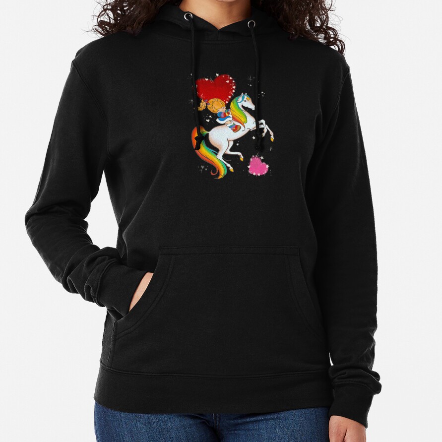 Rainbow Horse And Girl Valentine Hoodie - Image 2