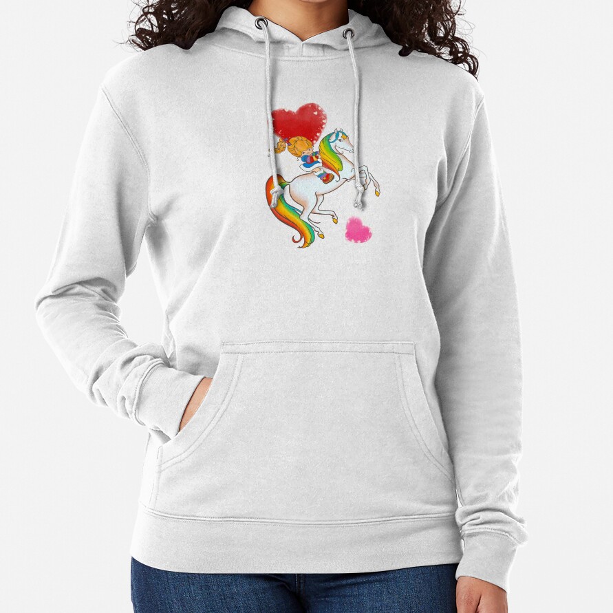 Rainbow Horse And Girl Valentine Hoodie