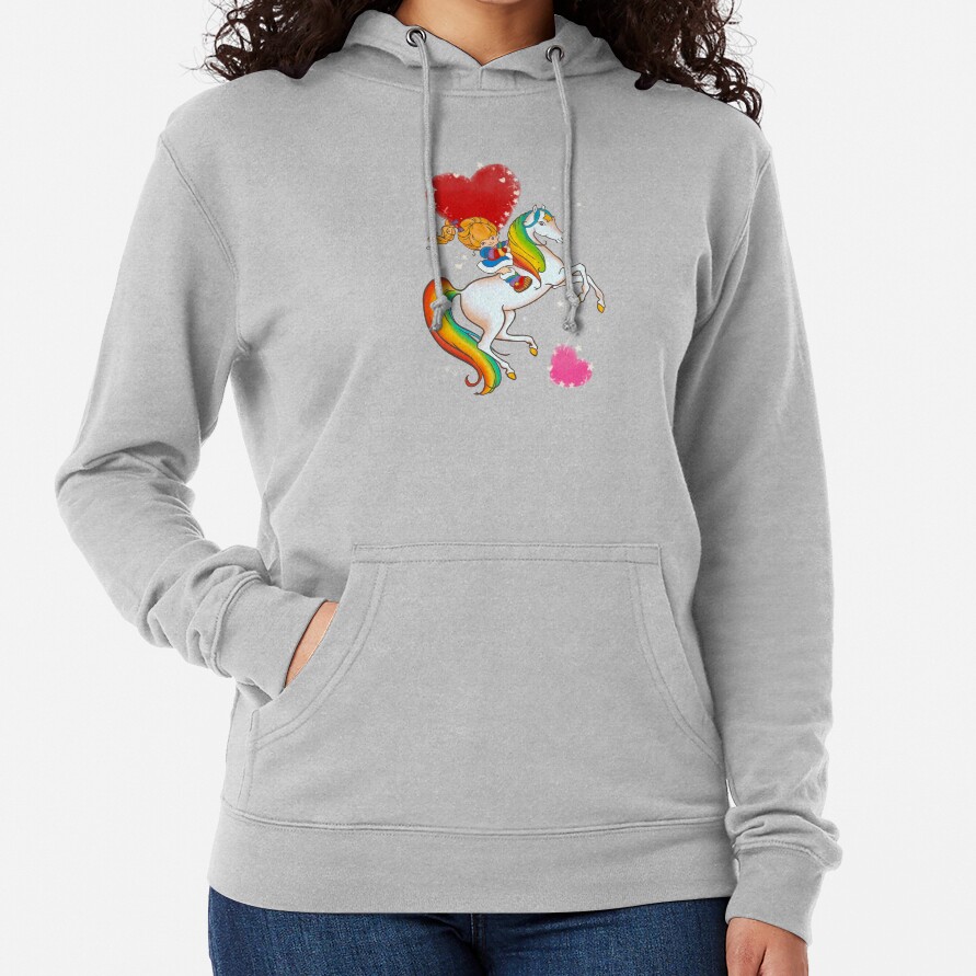 Rainbow Horse And Girl Valentine Hoodie - Image 4