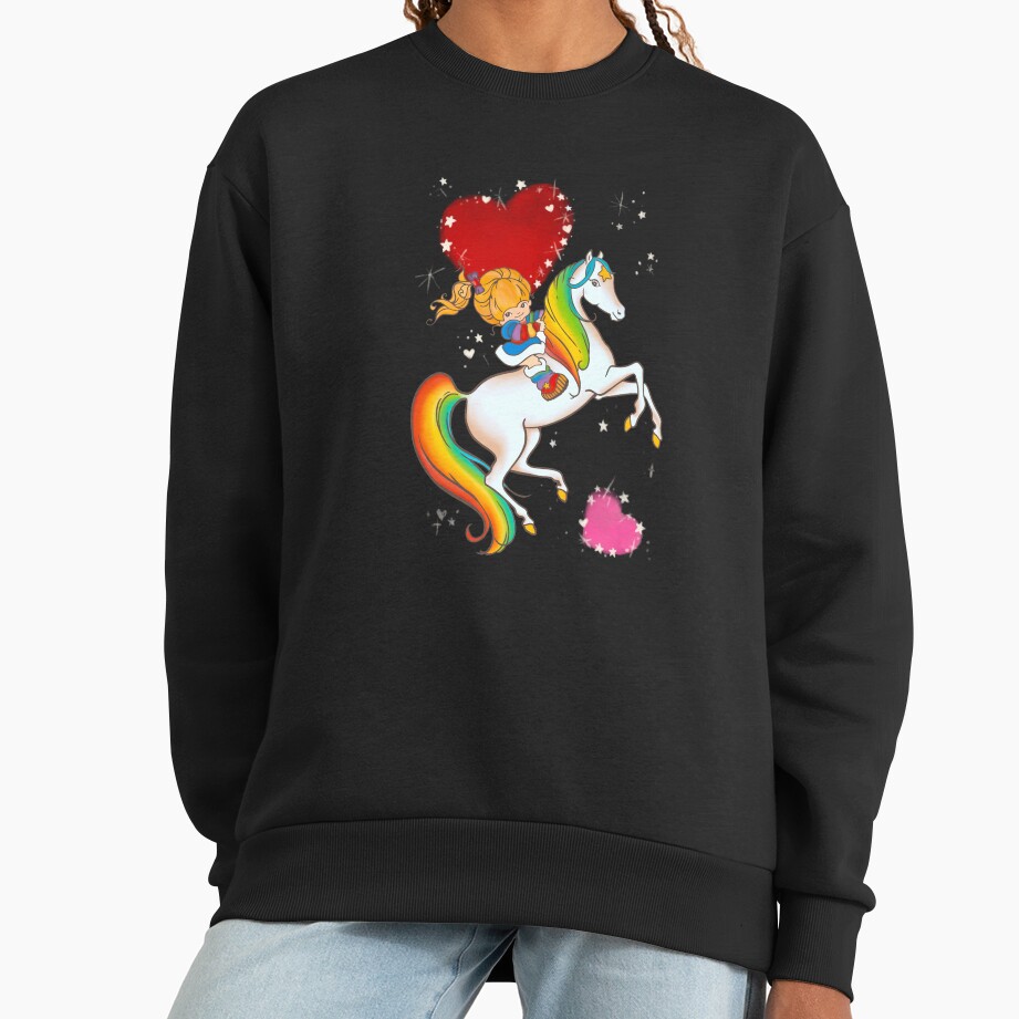 Rainbow Horse And Girl Valentine Sweatshirt - Image 2