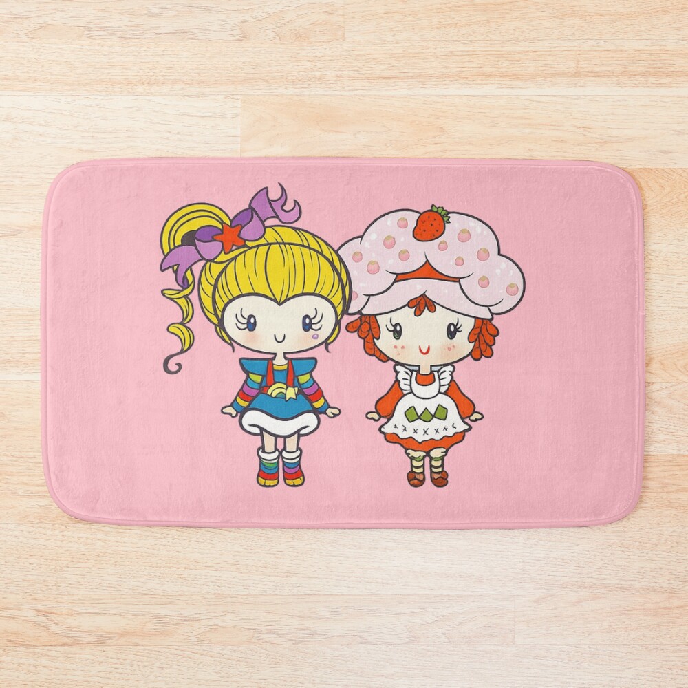 Strawberry And Rainbow Brite Bath Mat