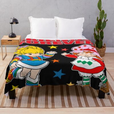 Cartoon Rainbow Brite Vintage Throw Blanket