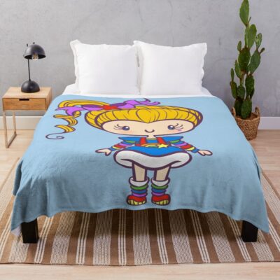 Rainbow Brite Cute Girl Throw Blanket