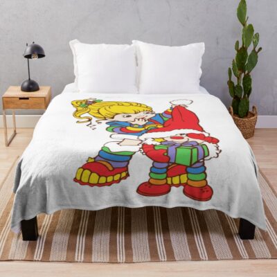 Rainbow Brite And Twink Christmas Throw Blanket