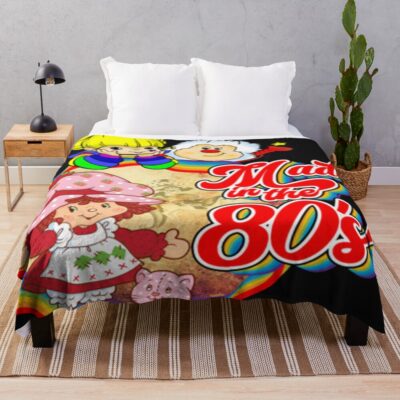 Rainbow Brite Made In The 80s Colorfull Throw Blanket