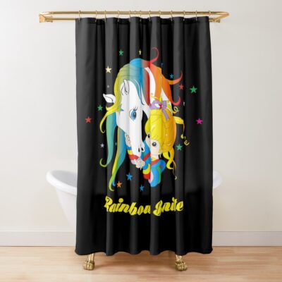 Rainbows Brites Beautiful Unicorn Shower Curtain
