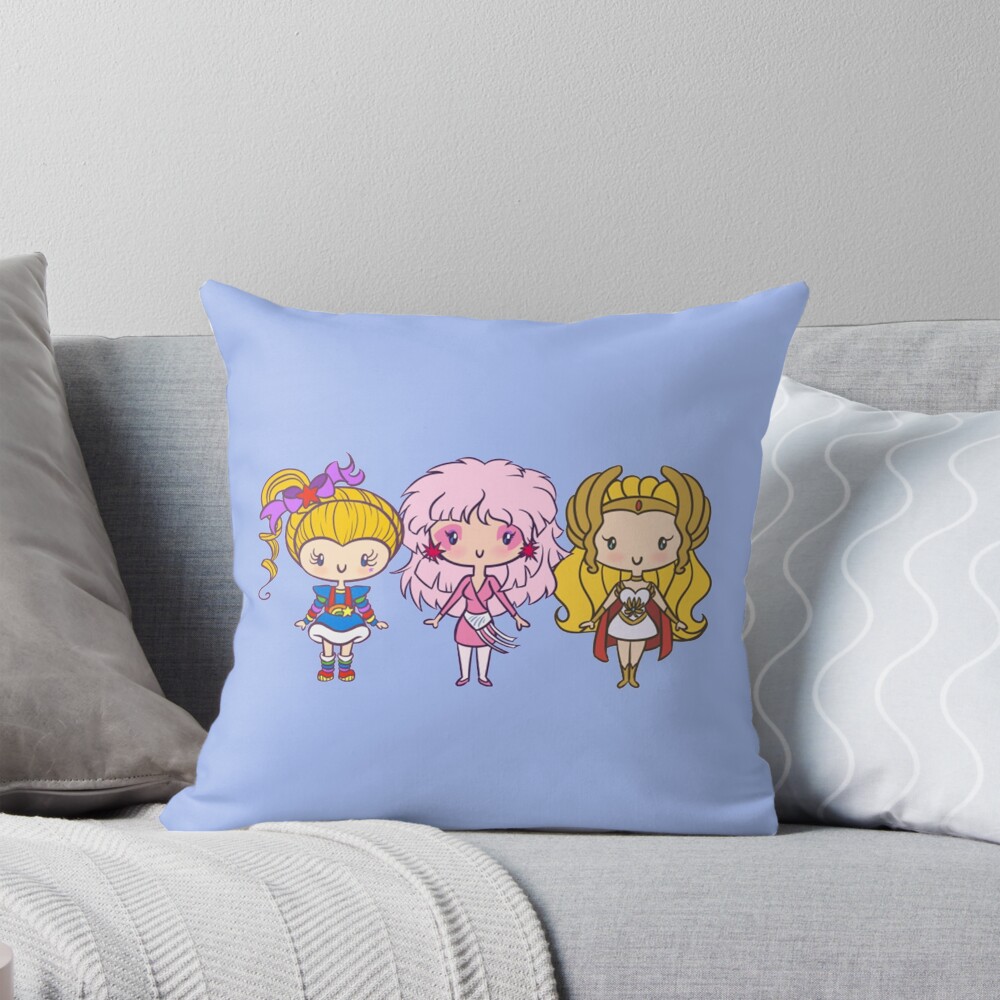 New Collection Rainbow Brite Vintage Throw Pillow