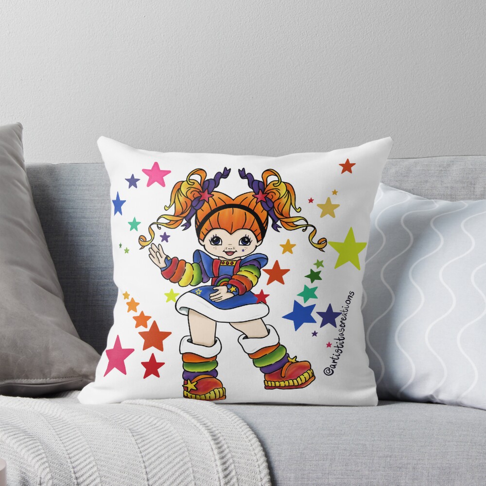 Rainbow Brite My Childhood Star Throw Pillow