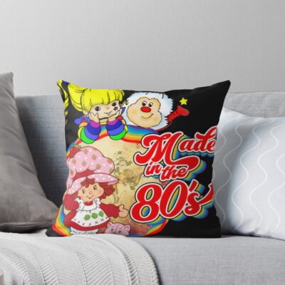 Rainbow Brite Made In The 80s Colorfull Throw Pillow