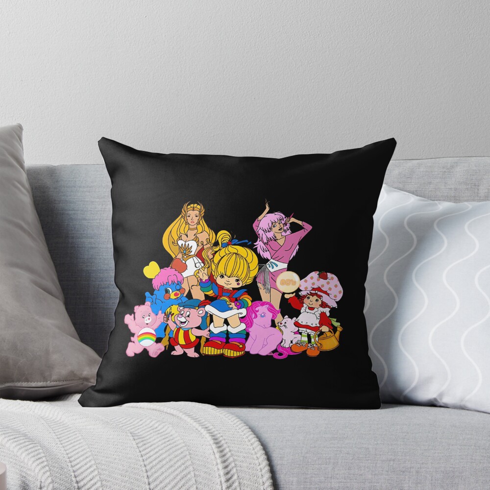 Rainbow Brite 80s Cartoons Throw Pillow